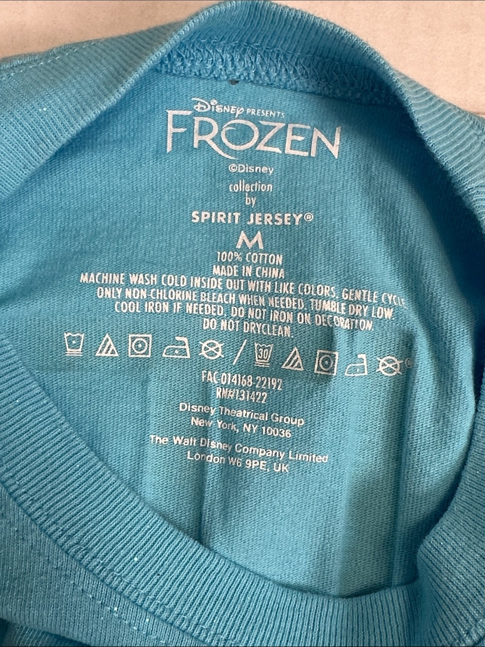Disney Frozen Broadway Spirit Jersey Shirt Long Sleeve Glitter Let It Go Medium - Picture 8 of 10
